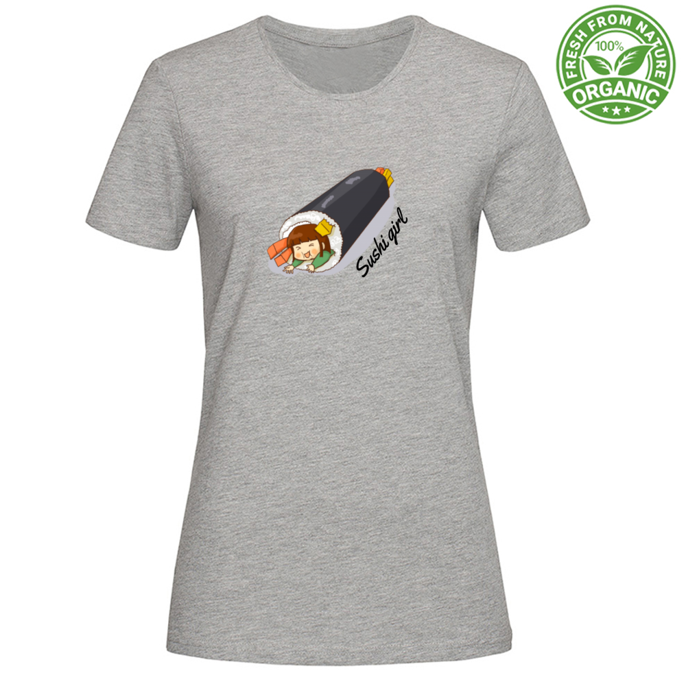 T-Shirt Woman Organic Sushi Girl Mod 1