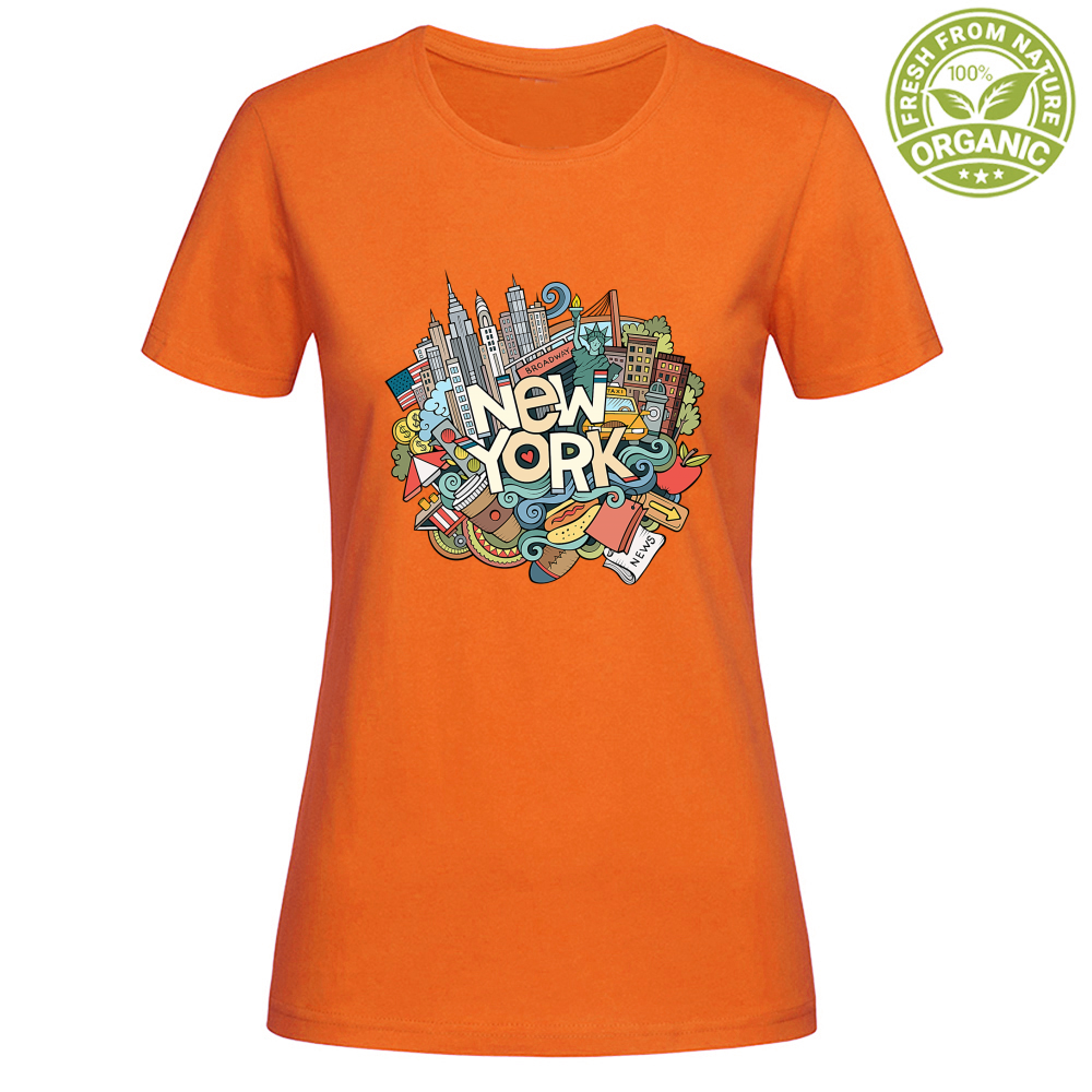 T-Shirt Woman Organic NYC Ghaphiti