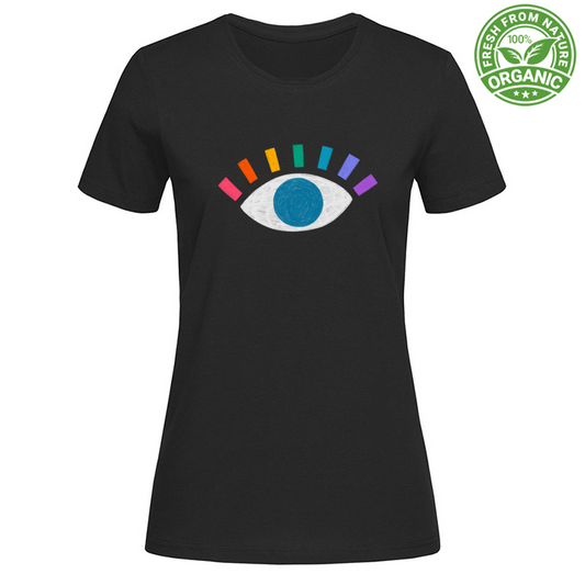 T-Shirt Woman Organic Blue Eye